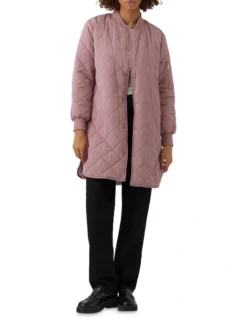 Vero Moda Mundina Long Sleeve Coat In Pink -Myer Clothing Shop 957192760 3 720x928