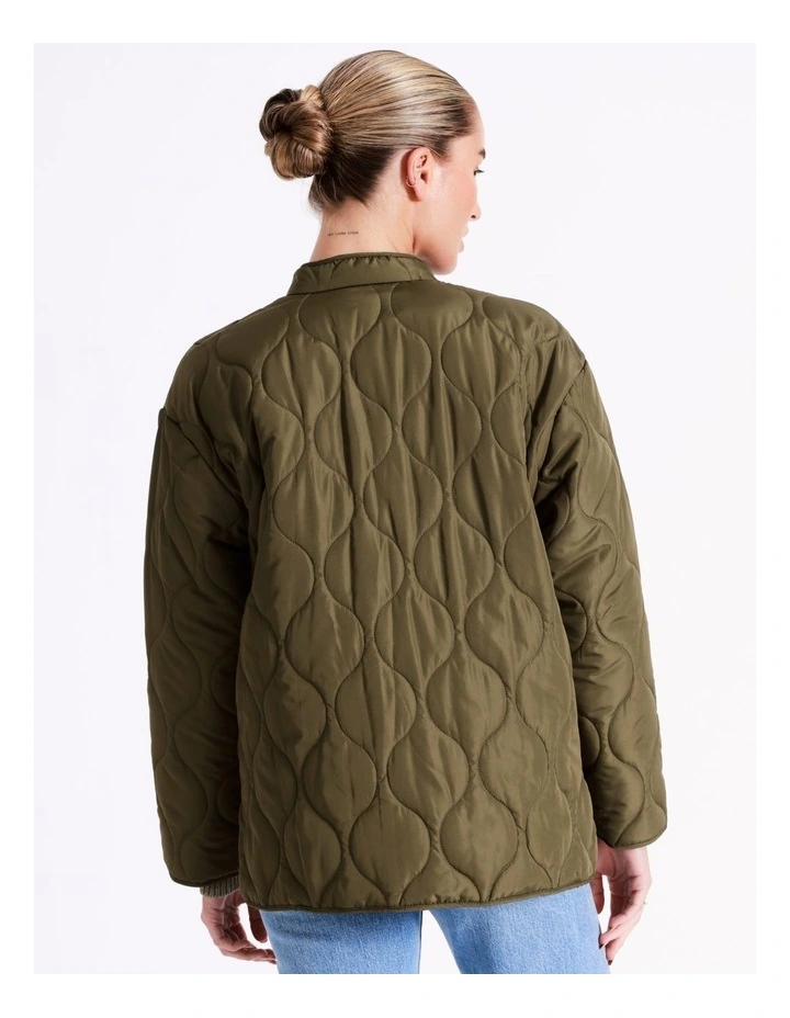 Vero Moda Felicity Quilted Jacket In Green 6 Vero Moda Felicity Quilted Jacket In Green - Image 6