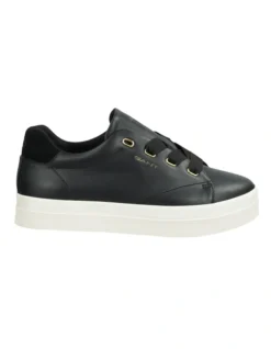 Gant Avona Leather Sneaker In Black