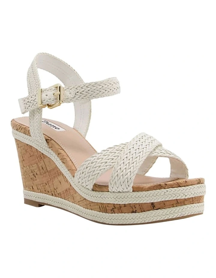 Dune London Kelisa Wedge Sandal In Cream 2 Dune London Kelisa Wedge Sandal In Cream - Image 2