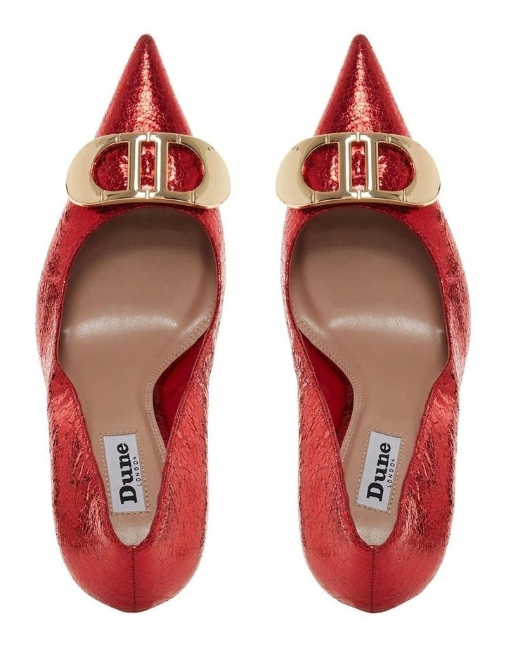 Dune London Belvedere Pump In Red 3 Dune London Belvedere Pump In Red - Image 3