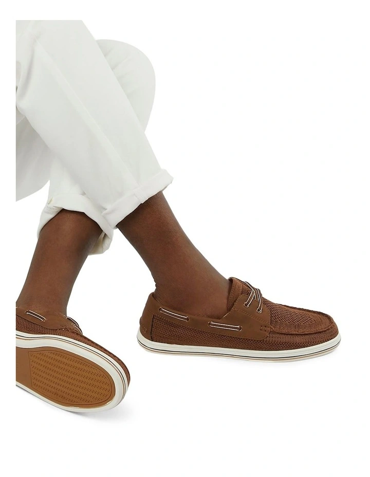 Dune London Burnner Boat Shoe In Tan 6 Dune London Burnner Boat Shoe In Tan - Image 6