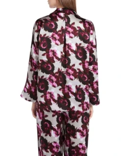 Flore Silk Pyjama Blouse In Plum -Myer Clothing Shop 957469780 3 720x928