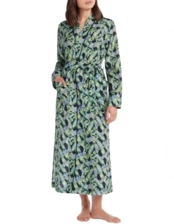 Heloise Silk Cotton Robe In Midnight Multi