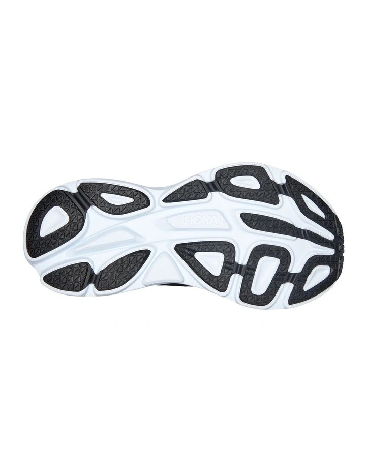 Hoka One One Bondi 8 Mens Running Shoes In Black/White 4 Hoka One One Bondi 8 Mens Running Shoes In Black/White - Image 4