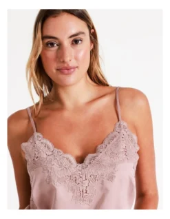 Chloe & Lola Satin Cami Lace Boxer Set In Dusty Pink -Myer Clothing Shop 958165120 5 720x928