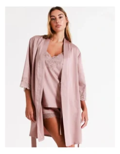 Chloe & Lola Satin Lace Robe In Dusty Pink -Myer Clothing Shop 958165300 3 1 720x928