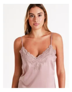 Chloe & Lola Satin Lace Chemise In Dusty Pink -Myer Clothing Shop 958165390 4 720x928