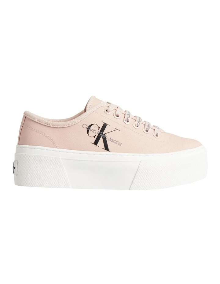 Calvin Klein Cotton Cupsole Flatform Sneaker In Pink 1 Calvin Klein Cotton Cupsole Flatform Sneaker In Pink