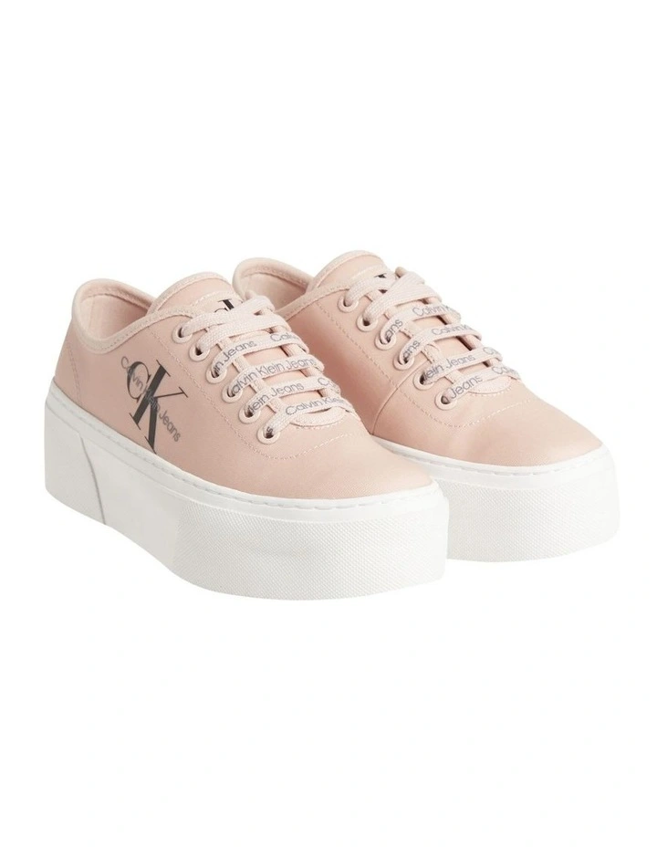 Calvin Klein Cotton Cupsole Flatform Sneaker In Pink 2 Calvin Klein Cotton Cupsole Flatform Sneaker In Pink - Image 2