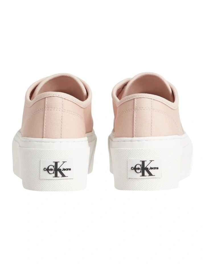 Calvin Klein Cotton Cupsole Flatform Sneaker In Pink 3 Calvin Klein Cotton Cupsole Flatform Sneaker In Pink - Image 3