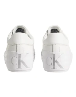 Calvin Klein Leather Flatform Trainers In White -Myer Clothing Shop 958262050 3 720x928