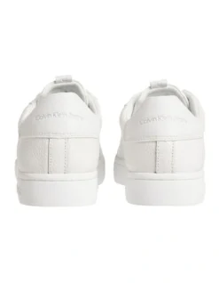 Calvin Klein Leather Cupsole Sneaker In Triple White -Myer Clothing Shop 958262140 4 720x928