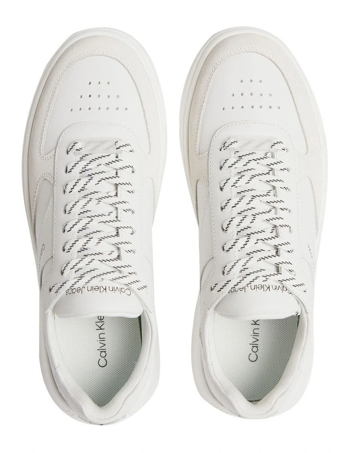 Calvin Klein Chunky Leather Cupsole Sneaker In Bright White 3 Calvin Klein Chunky Leather Cupsole Sneaker In Bright White - Image 3
