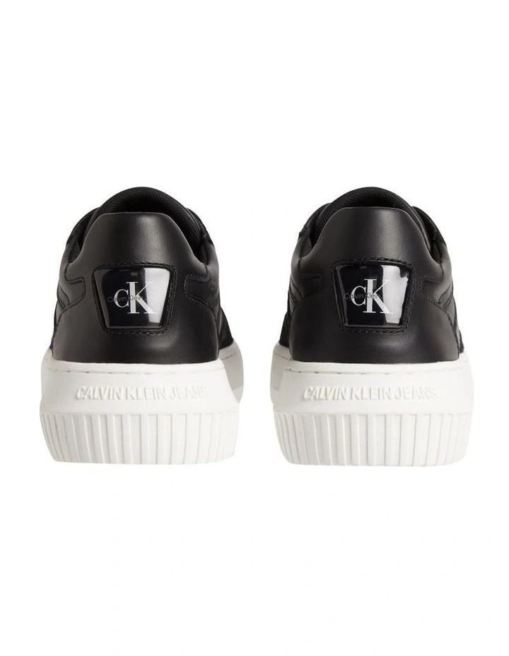Calvin Klein Chunky Leather Cupsole Sneakers In Black 1 Calvin Klein Chunky Leather Cupsole Sneakers In Black