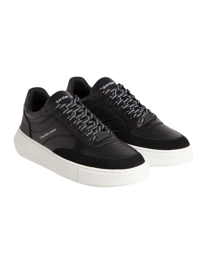 Calvin Klein Chunky Leather Cupsole Sneakers In Black 2 Calvin Klein Chunky Leather Cupsole Sneakers In Black - Image 2