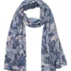 Butterfly Print Scarf In Blue