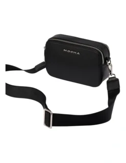 Alicia Leather Double Zip Crossbody In Black -Myer Clothing Shop 958713130 4 720x928