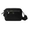 Cindi Box Crossbody Bag Fabric Strap In Black