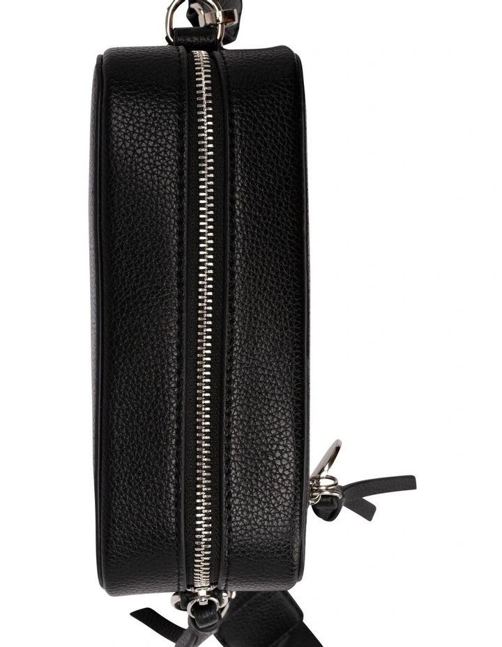 Cindi Box Crossbody Bag Fabric Strap In Black 3 Cindi Box Crossbody Bag Fabric Strap In Black - Image 3