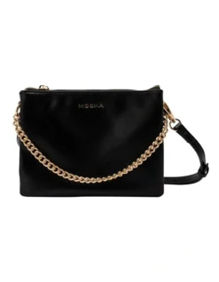 Double Jessie Crossbody In Black/Gold