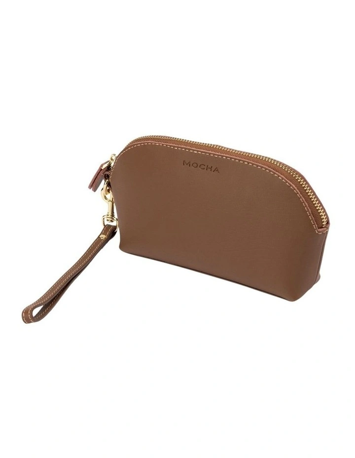 Shell Leather Coin Wallet In Brown 4 Shell Leather Coin Wallet In Brown - Image 4