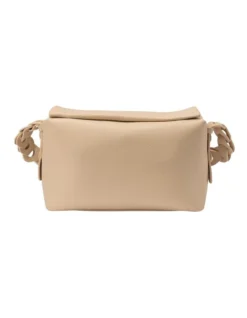 Lidia Leather Boston Bag In Cream