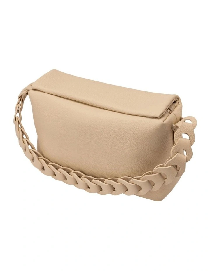 Lidia Leather Boston Bag In Cream 4 Lidia Leather Boston Bag In Cream - Image 4