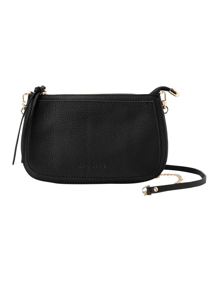 Fanta Small Leather Crossboday Bag In Black 1 Fanta Small Leather Crossboday Bag In Black