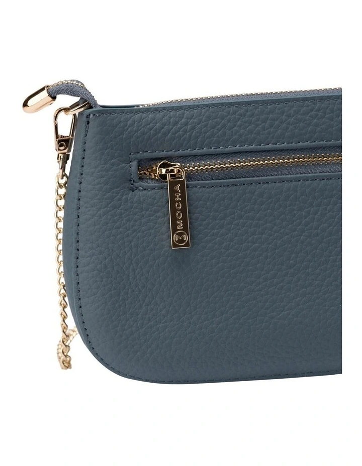 Fanta Small Leather Crossboday Bag In Blue 2 Fanta Small Leather Crossboday Bag In Blue - Image 2