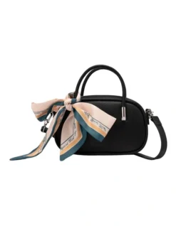 Laney Leather Mini Top Handle Bag In Black