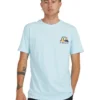 Quiksilver River Bend Short Sleeve T-Shirt In Iced Aqua