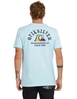 Quiksilver River Bend Short Sleeve T-Shirt In Iced Aqua -Myer Clothing Shop 959119930 3 720x928