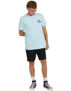Quiksilver River Bend Short Sleeve T-Shirt In Iced Aqua -Myer Clothing Shop 959119930 5 720x928