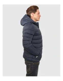 URBAN CLASSICS Hooded Bubble Jacket In Navy -Myer Clothing Shop 959635900 4 720x928