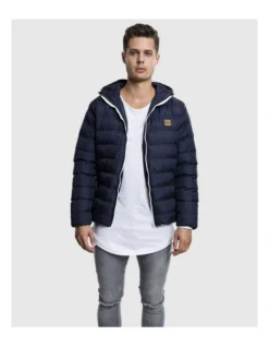 URBAN CLASSICS Hooded Bubble Jacket In Navy -Myer Clothing Shop 959635900 5 720x928