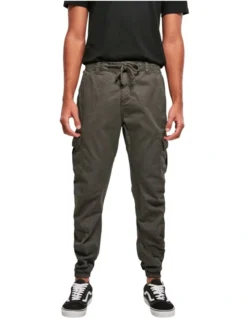 URBAN CLASSICS Cuffed Cargo Jogging Pants In Magnet