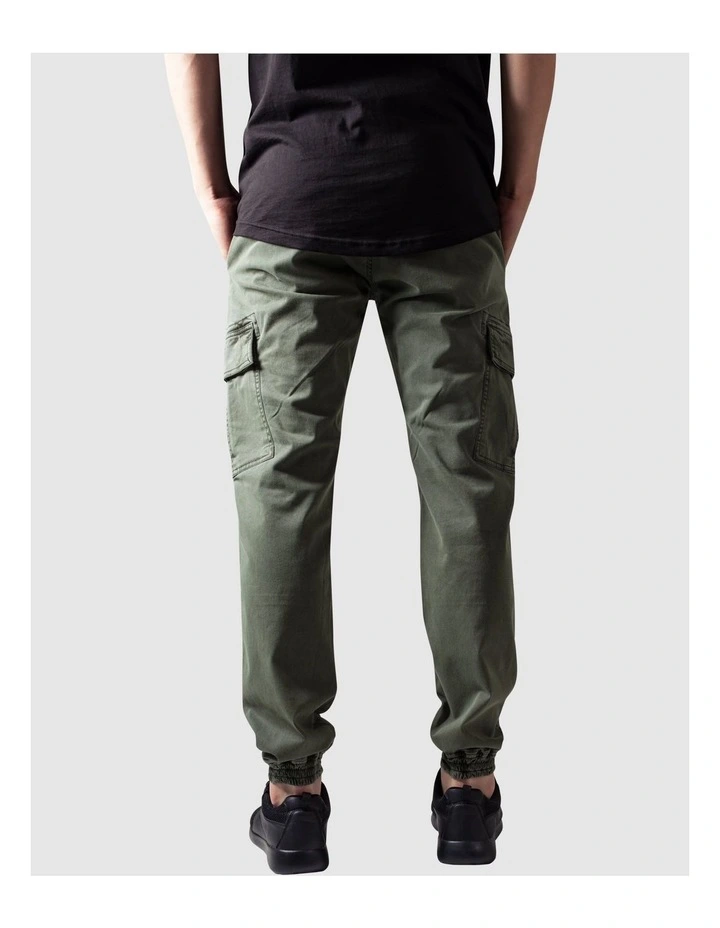 URBAN CLASSICS Washed Cargo Twill Jogging Pants In Olive 2 URBAN CLASSICS Washed Cargo Twill Jogging Pants In Olive - Image 2