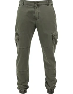 URBAN CLASSICS Washed Cargo Twill Jogging Pants In Olive 11 URBAN CLASSICS Washed Cargo Twill Jogging Pants In Olive -Myer Clothing Shop 959638690 5 720x928