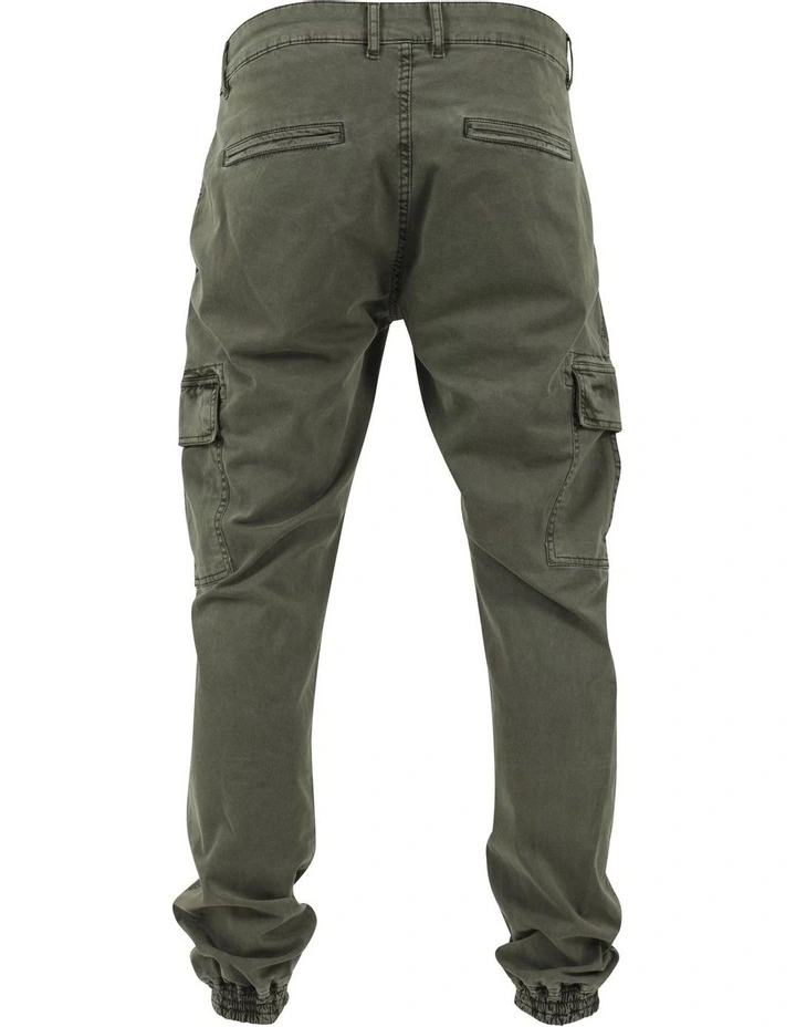 URBAN CLASSICS Washed Cargo Twill Jogging Pants In Olive 6 URBAN CLASSICS Washed Cargo Twill Jogging Pants In Olive - Image 6