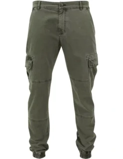 URBAN CLASSICS Washed Cargo Twill Jogging Pants In Olive 13 URBAN CLASSICS Washed Cargo Twill Jogging Pants In Olive -Myer Clothing Shop 959638690 7 720x928