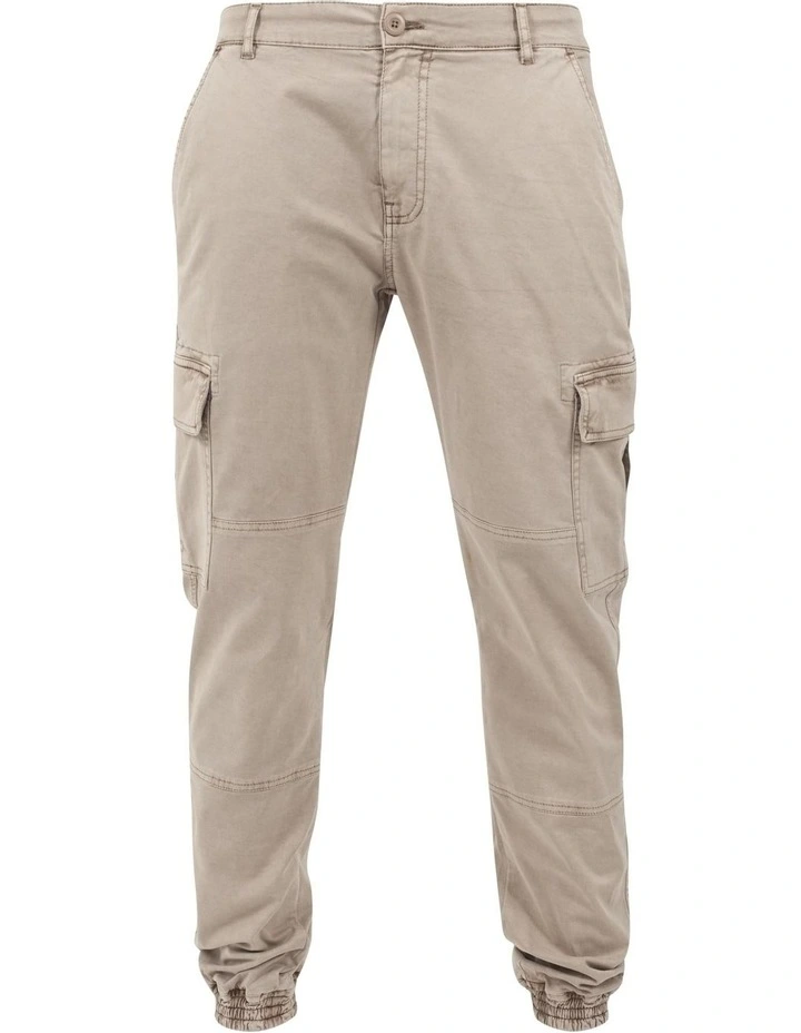 URBAN CLASSICS Washed Cargo Twill Jogging Pants In Sand 5 URBAN CLASSICS Washed Cargo Twill Jogging Pants In Sand - Image 5