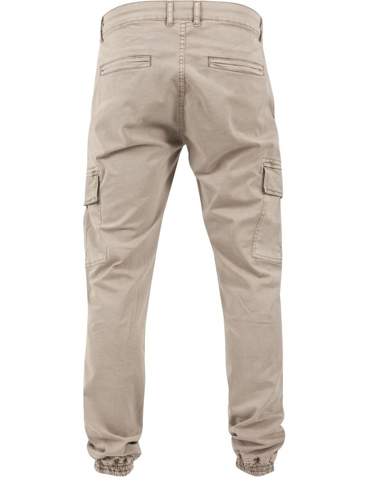 URBAN CLASSICS Washed Cargo Twill Jogging Pants In Sand 6 URBAN CLASSICS Washed Cargo Twill Jogging Pants In Sand - Image 6