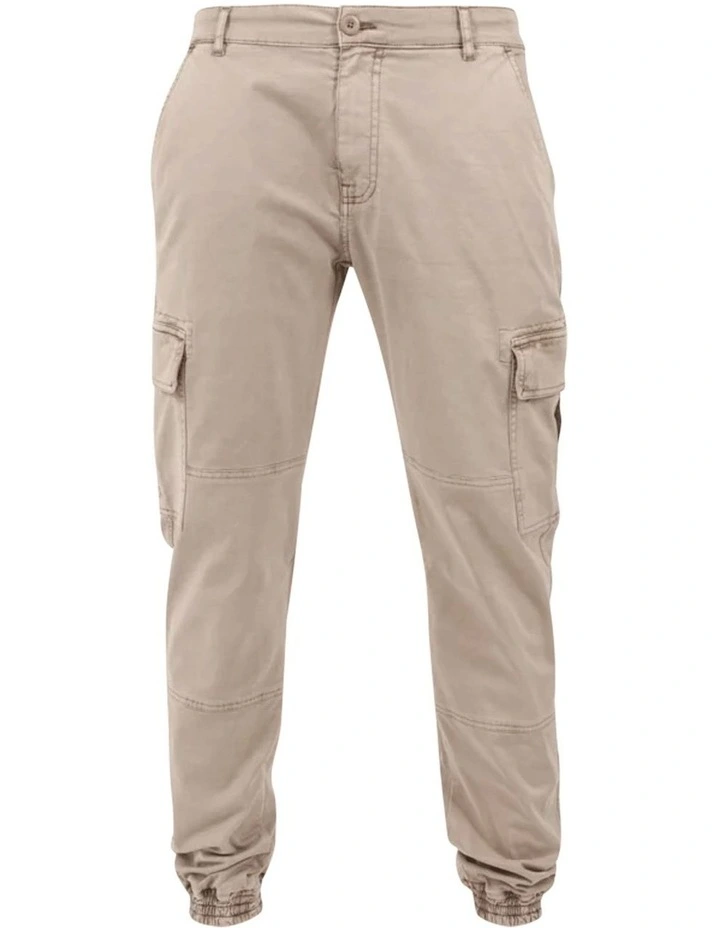 URBAN CLASSICS Washed Cargo Twill Jogging Pants In Sand 7 URBAN CLASSICS Washed Cargo Twill Jogging Pants In Sand - Image 7