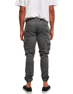 URBAN CLASSICS Washed Cargo Twill Jogging Pants In Dark Shadow -Myer Clothing Shop 959638960 6 720x928