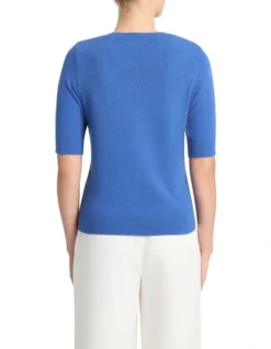 Terry Cotton Knit Tee In Azure -Myer Clothing Shop 959725090 3 720x928
