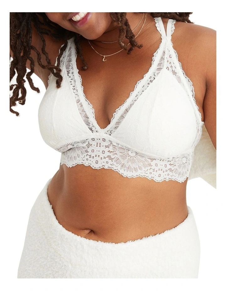 Aerie Fa La Lace Padded Bralette In Cream 1 Aerie Fa La Lace Padded Bralette In Cream