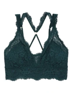 Aerie Fa La Lace Padded Bralette In Green 6 Aerie Fa La Lace Padded Bralette In Green -Myer Clothing Shop 960082120 960180850 3 720x928