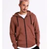 Mitchell Zip Thru Hoodie In Red
