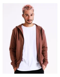 Mitchell Zip Thru Hoodie In Red -Myer Clothing Shop 960258700 6 720x928